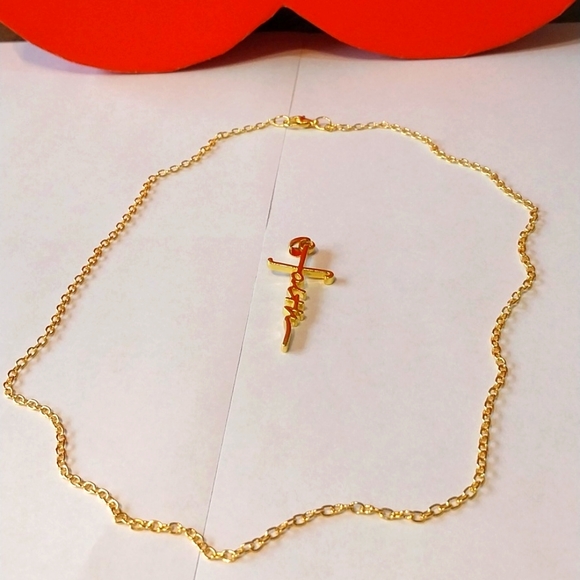 Beautiful gold color spiritual Faith necklace woman and children - Picture 2 of 3